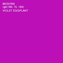 #BD0FB8 - Violet Eggplant Color Image